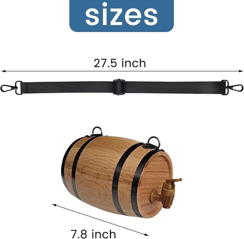 St Bernard Rescue Barrel Collar for Medium & Large Dogs, 500ml Mini Keg with Adjustable Hoops, Saint Bernard Whiskey Barrel Collar for Pet Accessories in Kuwait