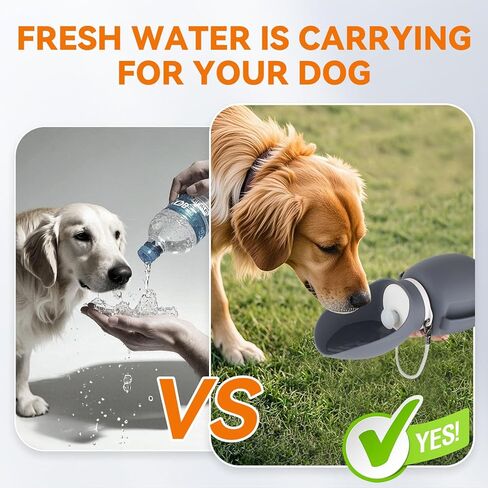 Dog Water Bottle 27 OZ Large Capacity Dog Travel Water Bottle with Drinking Trough Pet Drinking Feeder for Outdoor Walking/Hiking/Travel, Grey in Kuwait