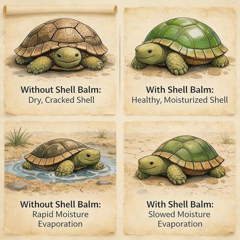 2Pcs Turtle Shell Balm, Reptile Shell Care Conditioner Moisturizer for Tortoise Lizard Reptiles, Essential Turtle Accessories, Skin Relief & Dryness Prevention for Tortoise, Lizard & All Reptiles in Kuwait