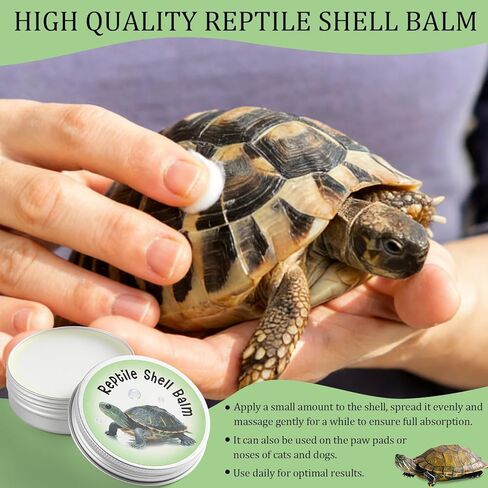 Reptile Shell Balm 2 oz Turtle Shell Care Conditioner Skin Moisturizer Cream for Tortoise Habitat Accessories, Lizard, Reptiles in Dry Environment Prevent Skin Dryness on Basking Platform, Tank, Rock in Kuwait