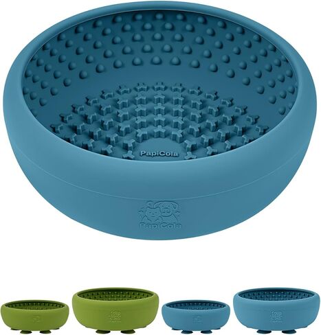 Dog Lick Bowl for Dogs, Lick Mat, Slow Feeder Lick Bowl with Strong Suction, BPA-Free Silicone, Freeze Licking Bowl for Anxiety Relief, Enrichment & Distraction, Dishwasher Safe (Blue, S) in Kuwait