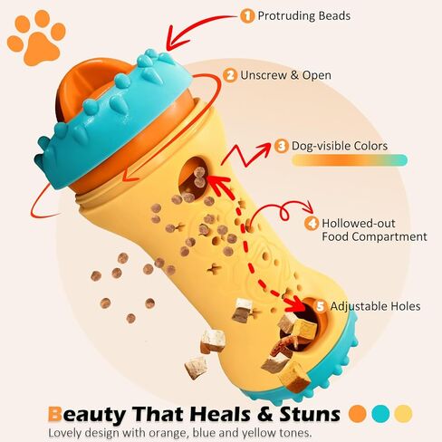 Dog Puzzle Toy, Interactive Dog Enrichment Toys for Adjustable Treat Dispensing Toys to Keep Them Busy, Dogs Enrichment for Brain Stimulation & Cognitive for Puppy & Smart Dogs Slow Feeder in Saudi Arabia