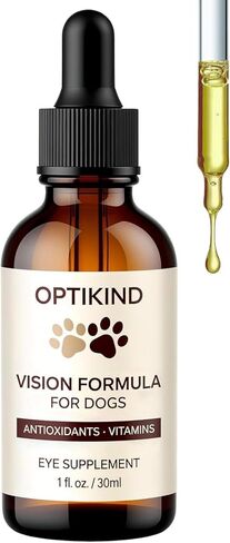 قطرات رؤية Optikind للكلاب، قطرات للكلاب مع تركيبة مضادة للأكسدة، أستازانتين، لوتين وزيت أوميغا 3 مضاف، دعم صحي يومي، تعزيز المناعة (60 مل) (1) in Kuwait
