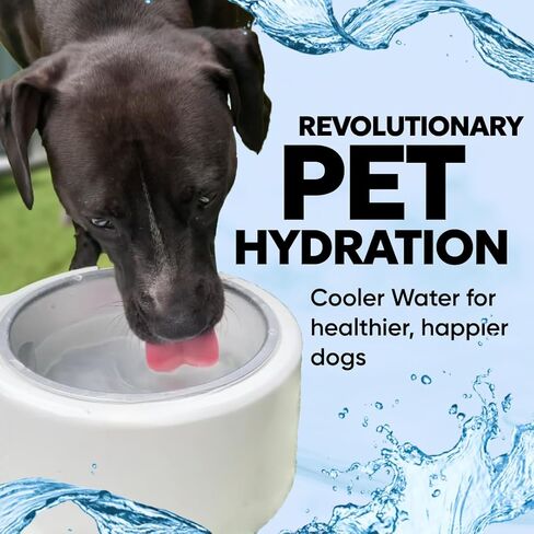 1.2L Cooling Dog Water Bowl – Plug-in Refrigerated Pet Bowl for Large, Medium, Small Dogs – Non-Slip Base, Dishwasher Safe, Keeps Water Cold for Summer Hydration in Saudi Arabia