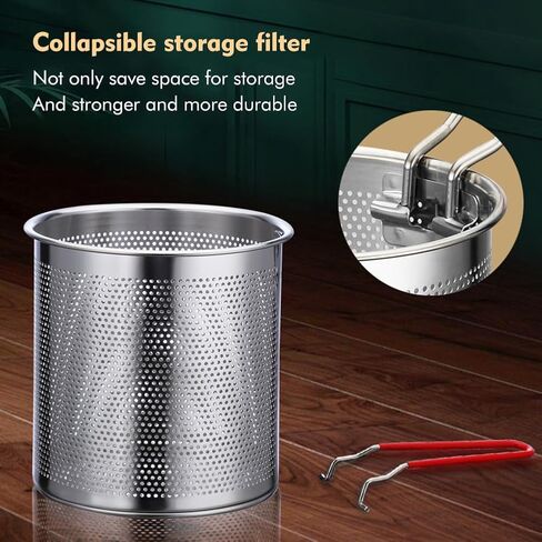 304 Stainless Steel Deep Fryer Pot with Basket, Stove Top Deep Fryer with Easy Grip Handle, Large Capacity Multifunctional Oil Strainer Pot For Frying Fish Shrimp Fries Chicken(Silver) in Kuwait
