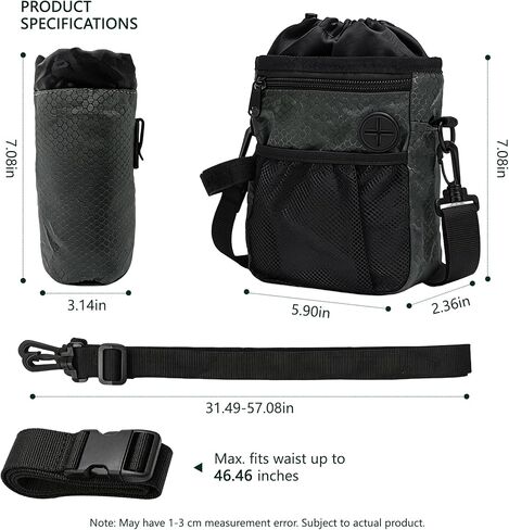 Dog Training Treat Pouch Hands-Free Waterproof Pet Training Snack Bag with Adjustable Waist Shoulder Strap for Dog Walking Training Hiking Outdoor in Kuwait