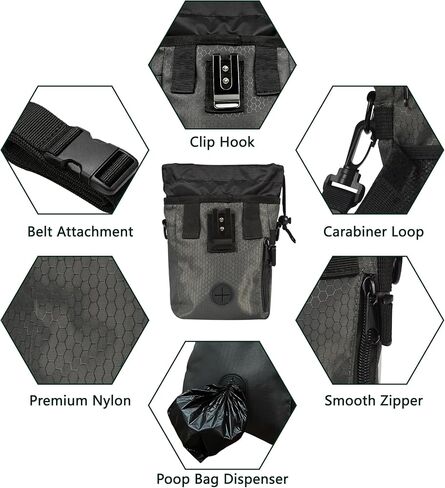 Dog Training Treat Pouch Hands-Free Waterproof Pet Training Snack Bag with Adjustable Waist Shoulder Strap for Dog Walking Training Hiking Outdoor in Kuwait