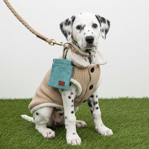 Dog Treat Pouch, Portable Puppy Blue Pocket Sized Dog Training Treat Bag, Hand Free Walking Bag, Auto Closing Pet Feed Snack Reward Pocket, Food Dispenser for Pet Puppy Travel or Outdoor Use in Kuwait
