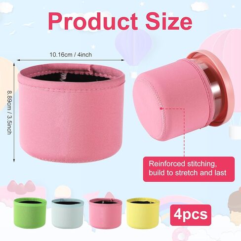4 قطع من أكمام النيوبرين الآيس كريم، أكمام معزولة قابلة لإعادة الاستخدام من أجل Ninja Creami Pint 16oz لحاويات صنع الآيس كريم من سلسلة NC301 NC300 NC299AMZ (بدون حاويات) in Kuwait