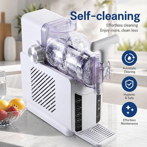 Soft Serve Ice Cream Machine - 67 oz Slushie Machine for Home, 2-In-1 Soft Ice Cream Slushy Maker with 5 Pre-Set Modes, No Ice Needed Frozen Drink Machine for Margarita, Milkshake, Frappés (White) in Kuwait