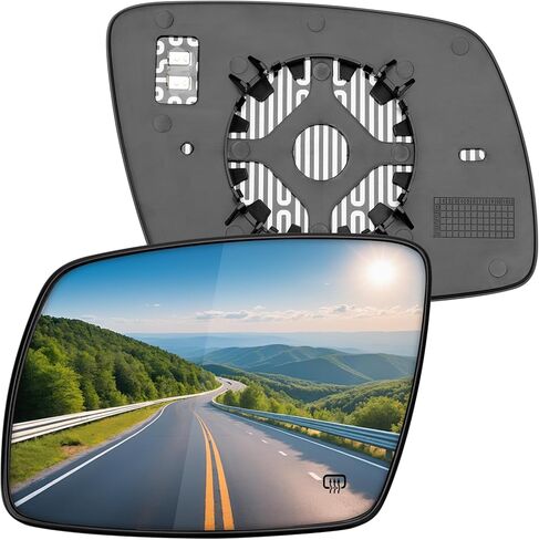 استبدال مرآة جانبية للسائق لعام 2009 2010 2011 2012 2013 2014 2015 2016 2017 2018 2019 Dodge Journey Mirrors Glass - زجاج مرآة محدب، مرآة رؤية خلفية على الجانب الأيسر مع تسخين كهربائي in Saudi Arabia