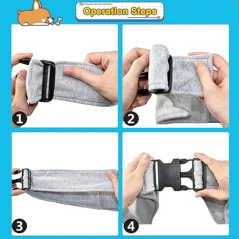 Dog Carrier Sling, Puppy Sling Carrier with Storage Pocket, Hand-Free Dog Sling Carrier for Carry Small Dogs and Cats, Travel Safety Harness, Dog and Cat Harness,Dog Sling up to 10 kg (Grey) in Kuwait