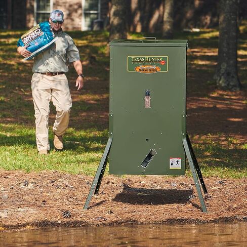 وحدة تغذية أسماك اتجاهية من Texas Hunter مع أرجل قابلة للتعديل - سعة تغذية الأسماك 250 رطل - موديل DF425AL in Kuwait