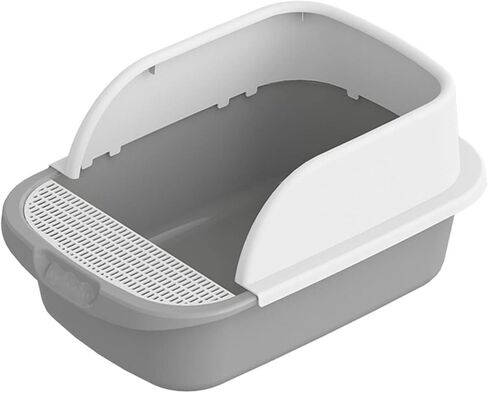 Cat Easy Clean Tall Bedpan 18" X 12" X 7" with Pet Supplies Pet Toilet for Medium Large K, Gray in Kuwait