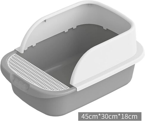 Cat Easy Clean Tall Bedpan 18" X 12" X 7" with Pet Supplies Pet Toilet for Medium Large K, Gray in Kuwait
