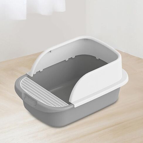 Cat Easy Clean Tall Bedpan 18" X 12" X 7" with Pet Supplies Pet Toilet for Medium Large K, Gray in Kuwait