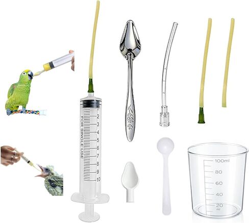 10 pcs Parrot Feeding Tools Bird Parrot Feeding Tubes Parrot Feeder Food Syringe Parrot Hand Feeding Syringe Bird Feeding Syringe Set,for Feeding Milk or Medication to Birds,Sick Birds (#1) in Saudi Arabia
