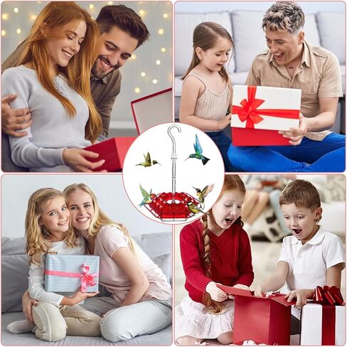 2025 مغذيات الطيور الطنانة في الهواء الطلق - وحدة تغذية الطيور الطنانة 30 منفذ تغذية للطيور سهلة التعبئة/التنظيف 11 أونصة مغذيات الطيور الطنانة مع مجثم لتزيين نافذة الفناء الخلفي in Kuwait