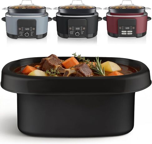 بطانات طهي بطيئة من السيليكون تناسب Ninja Foodi Possible Cooker PRO | بالإضافة إلى 8.5 كوارت MC1000، MC1001، سلسلة MC1010، بطانات أوعية الفخار المصنوعة من السيليكون بنسبة 100% قابلة لإعادة الاستخدام لملحقات الطباخات البطيئة، آمنة للاستخدام في غسالة الأطبا in Kuwait
