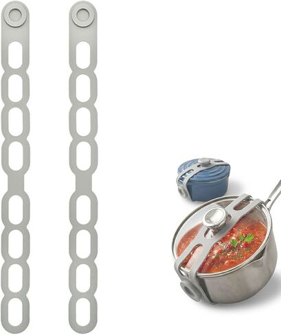 21.5in Reusable Silicone Latch Strap - Universal Slow Cooker Lid Holder & Strap for Transport, Heavy Duty Elastic Tie for Bento Box, Yoga Mat & Luggage, BPA-Free (Black-2PCS) in Saudi Arabia