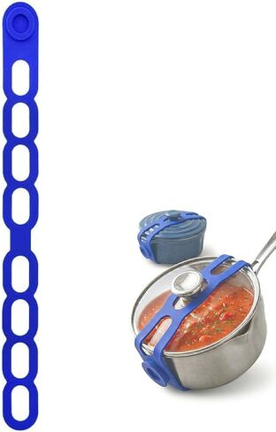 21.5in Reusable Silicone Latch Strap - Universal Slow Cooker Lid Holder & Strap for Transport, Heavy Duty Elastic Tie for Bento Box, Yoga Mat & Luggage, BPA-Free (Black-2PCS) in Saudi Arabia