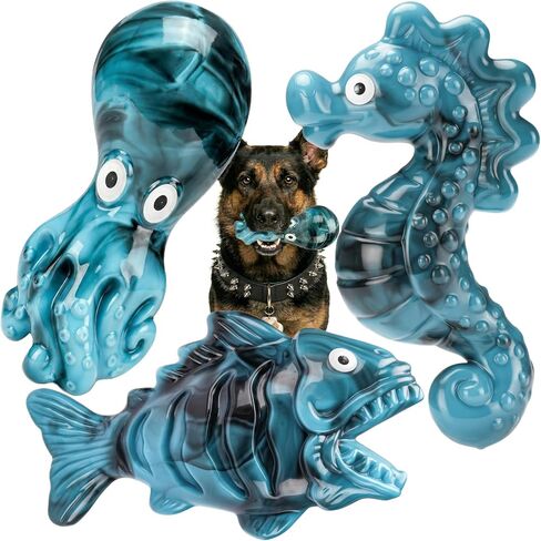 Dog Toys for Aggressive Chewers 3 Pack: Tough Dog Toys for Medium Large Breeds, Bacon Flavored Indestructible Dog Toy, Heavy Duty Nylon Chew Bone Dog Toys to Keep Them Busy 20-90 lbs in Saudi Arabia