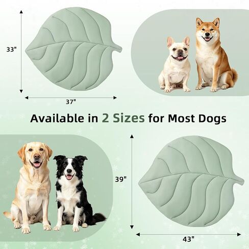 PUPTECK Dog Cooling Mat, 37"x33" Reversible Pet Self-Cooling Bed for Dogs, Thick & Soft Pet Cool Blanket Crate Kennel Pad, for Summer Indoor Outdoor, Green L in Kuwait