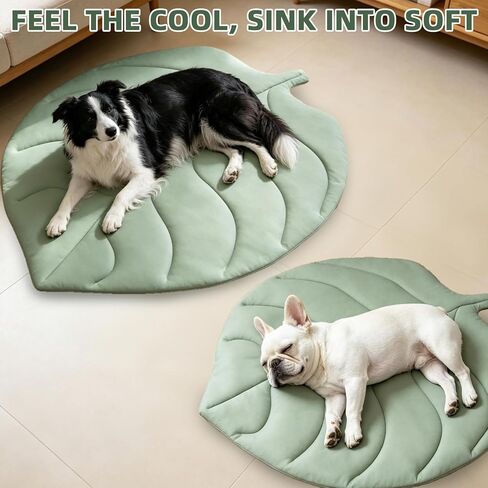PUPTECK Dog Cooling Mat, 37"x33" Reversible Pet Self-Cooling Bed for Dogs, Thick & Soft Pet Cool Blanket Crate Kennel Pad, for Summer Indoor Outdoor, Green L in Kuwait