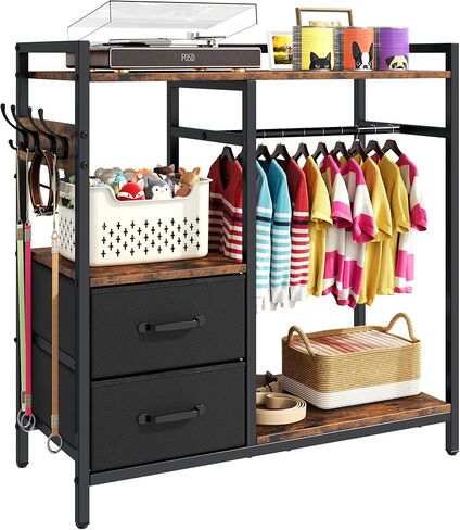 kepptory Pet Wardrobe Closet with LED Light, Side Storage Shelves & Drawer, White Pet Clothes Organizer Cabinet with Hanging Rod, Multi-Functional Pet Closet for Dogs & Cats Clothing, Toys in Kuwait