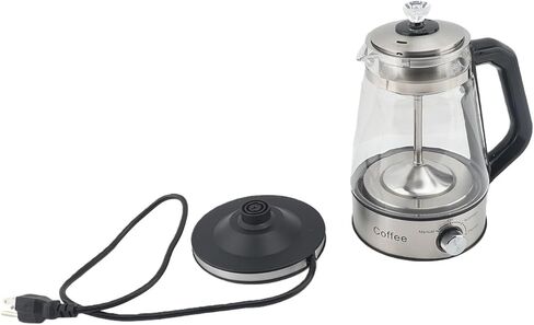 وعاء قهوة Cocoarm Percolator، ماكينة صنع القهوة الكهربائية مع زجاج البوروسيليكات 304 من الفولاذ المقاوم للصدأ ماكينة صنع الشاي الأوتوماتيكية مع رذاذ البخار للحفاظ على الدفء in Kuwait