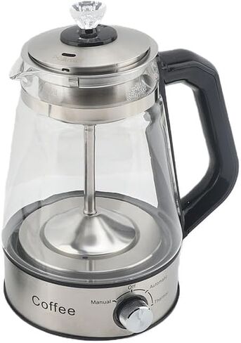 وعاء قهوة Cocoarm Percolator، ماكينة صنع القهوة الكهربائية مع زجاج البوروسيليكات 304 من الفولاذ المقاوم للصدأ ماكينة صنع الشاي الأوتوماتيكية مع رذاذ البخار للحفاظ على الدفء in Kuwait
