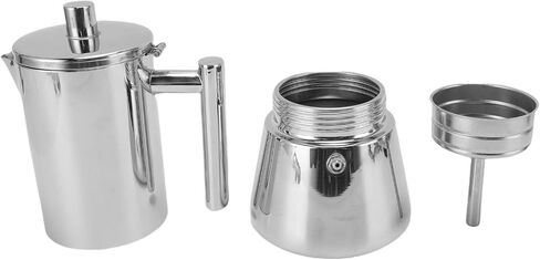 Asixxsix Stovetop Maker, 6 Cup Food Grade 304 Stainless Steel Pot, Percolator with All Stovetop Compatible for Induction Gas Ceramic Stoves in Kuwait