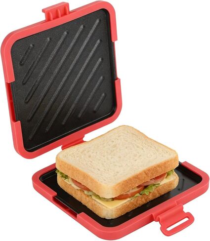 Microwave Sandwich Maker, Microwave Toaster Sandwich Maker with Adjustable Silicone Strap, Speedy Heat-Up Egg Cooker & Panini Maker for Home, Office, Dorm in Kuwait