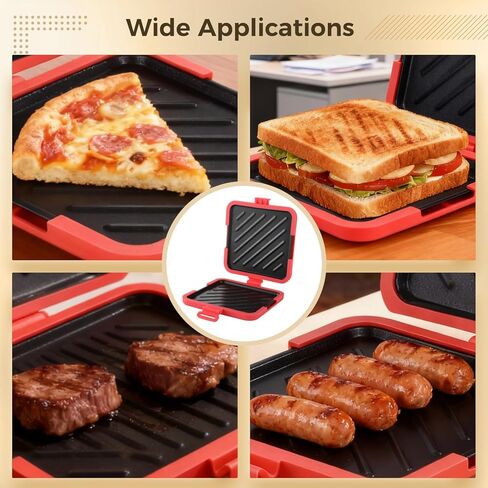 Microwave Sandwich Maker, Microwave Toaster Sandwich Maker with Adjustable Silicone Strap, Speedy Heat-Up Egg Cooker & Panini Maker for Home, Office, Dorm in Kuwait