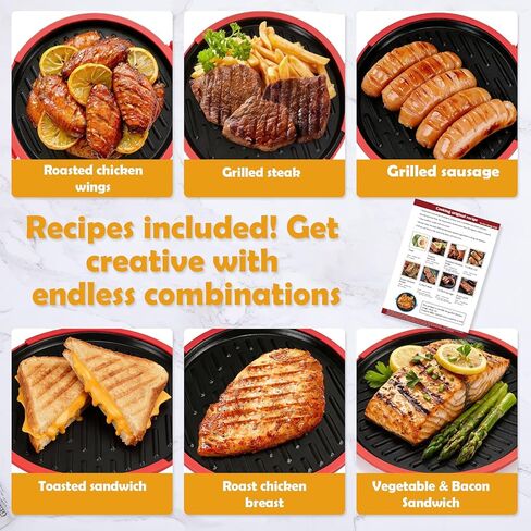 9.5Inch Microwave Sandwich Maker, Microwave Grilled Cheese Maker, Microwave Pizza Oven, Pizza Mark, Bacon Cooker, Toaster, Removable Non-Stick, Grill Crispy in Minutes for Office, Dorm, Travel, Home in Kuwait