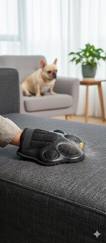 Pet Hair Remover Glove – Reusable Dog and Cat Grooming Glove, Pet Hair Removal Brush for Furniture, Clothes, Carpet, Car Seats – Washable and Eco-Friendly Grooming Supplies in Kuwait