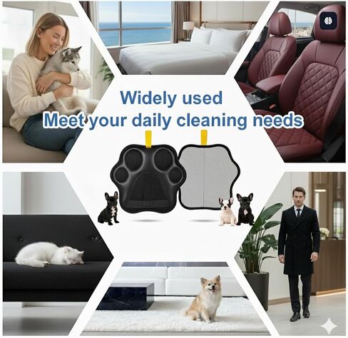 Pet Hair Remover Glove – Reusable Dog and Cat Grooming Glove, Pet Hair Removal Brush for Furniture, Clothes, Carpet, Car Seats – Washable and Eco-Friendly Grooming Supplies in Kuwait