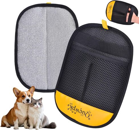 Pet Hair Removal Glove - Reusable Electrostatic Fur Remover for Dogs & Cats | Lint & Hair Remover for Laundry, Clothing, Couch, Carpet, Car Seats in Kuwait