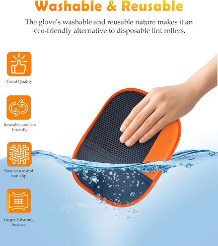 Pet Hair Removal Glove | Soft Grooming Brush for Dogs & Cats | Massage Tool | Easy Hair Removal for Furniture and Clothes | Reusable Pet Hair Remover for Couch, Carpet & Car Seats 1PCS in Kuwait