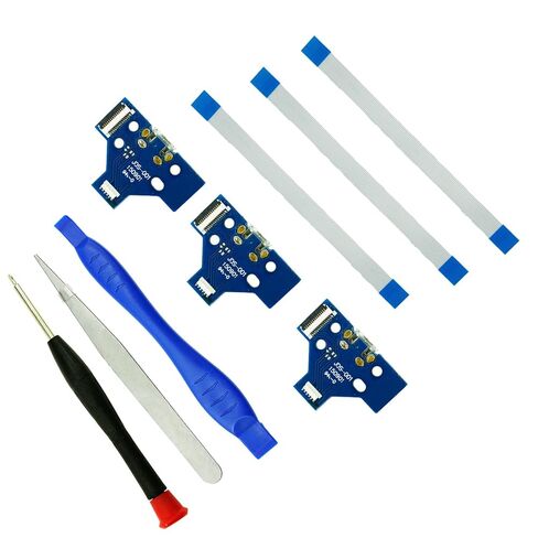 CTHTBZ 3PCS JDS-001 Charging Port for PS4 Controller, Replacement Micro USB Adaptor Charger Socket Board Connector Module Assembly Connector for Playstation 4 DualShock 4， Flex Cable,Screwdriver in Saudi Arabia
