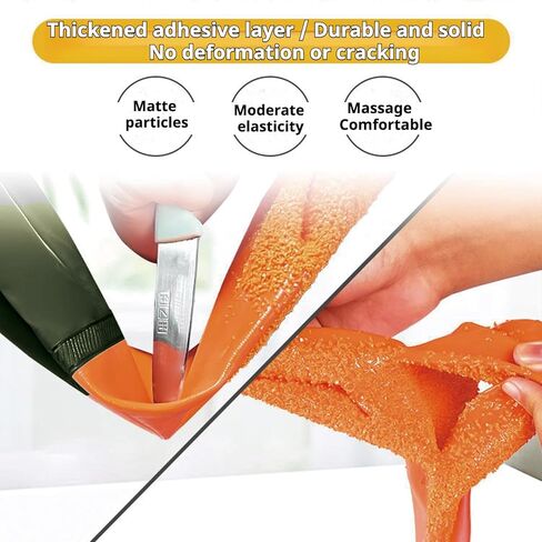 YOFANG Pet Grooming Gloves for Washing Dogs & Cats, 27.6" Extra Long Waterproof Rubber Bath Gloves, Anti-Bite Anti-Scratch Hair Removal Cat Bath Glove with Soft 3500+ Particles, Orange/Green in Kuwait