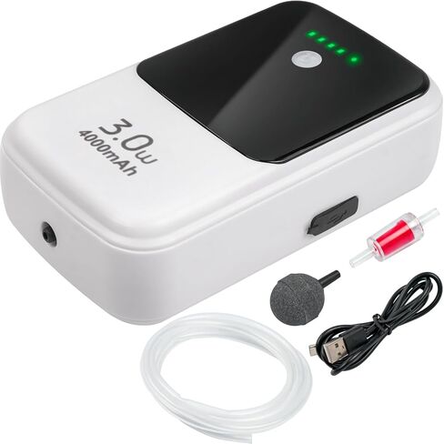 Ghosthorn Silent Rechargeable Aerator for Fish, Large Capacity Aquarium Air Pump with Universal Clip for Most Bait Buckets Dual Operating Mode in Saudi Arabia