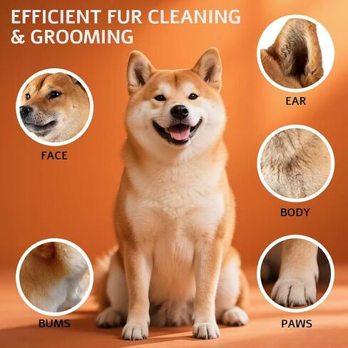 Pet Grooming Wipes 50 Count, Jumbo Size 8" x 9", Lick-Safe, Alcohol-Free Deodorizing Wipes for Dogs & Cats with Sensitive Skin in Kuwait