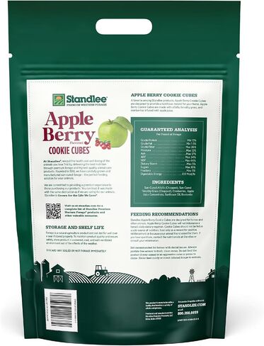 Standlee Apple Berry Cookie Cubes, Forage Based Horse Treat, 5lb in Kuwait