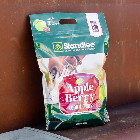 Standlee Apple Berry Cookie Cubes, Forage Based Horse Treat, 5lb in Kuwait