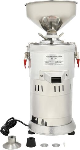 Commercial Peanut Butter Machine, Electric Nut Butter Grinder with 1100W Motor, Stainless Steel Grain Mill for Almond, Cashew, Sesame, 33lb/h, Home/Restaurant Use in Kuwait