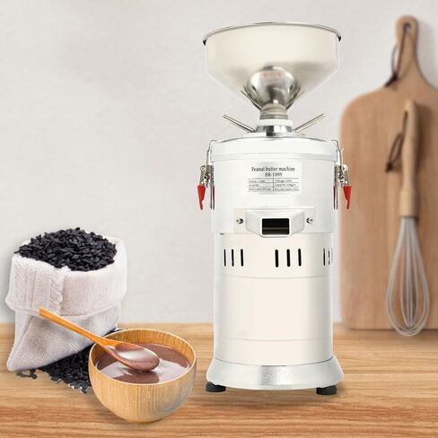 Commercial Peanut Butter Machine, Electric Nut Butter Grinder with 1100W Motor, Stainless Steel Grain Mill for Almond, Cashew, Sesame, 33lb/h, Home/Restaurant Use in Kuwait