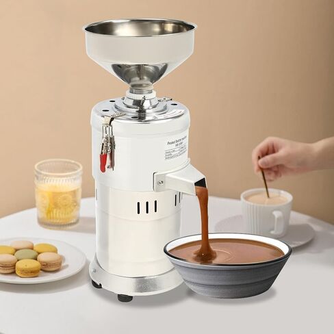 Commercial Peanut Butter Machine, Electric Nut Butter Grinder with 1100W Motor, Stainless Steel Grain Mill for Almond, Cashew, Sesame, 33lb/h, Home/Restaurant Use in Kuwait