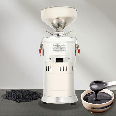 Commercial Peanut Butter Machine, Electric Nut Butter Grinder with 1100W Motor, Stainless Steel Grain Mill for Almond, Cashew, Sesame, 33lb/h, Home/Restaurant Use in Kuwait