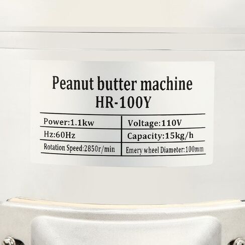 Commercial Peanut Butter Machine, Electric Nut Butter Grinder with 1100W Motor, Stainless Steel Grain Mill for Almond, Cashew, Sesame, 33lb/h, Home/Restaurant Use in Kuwait